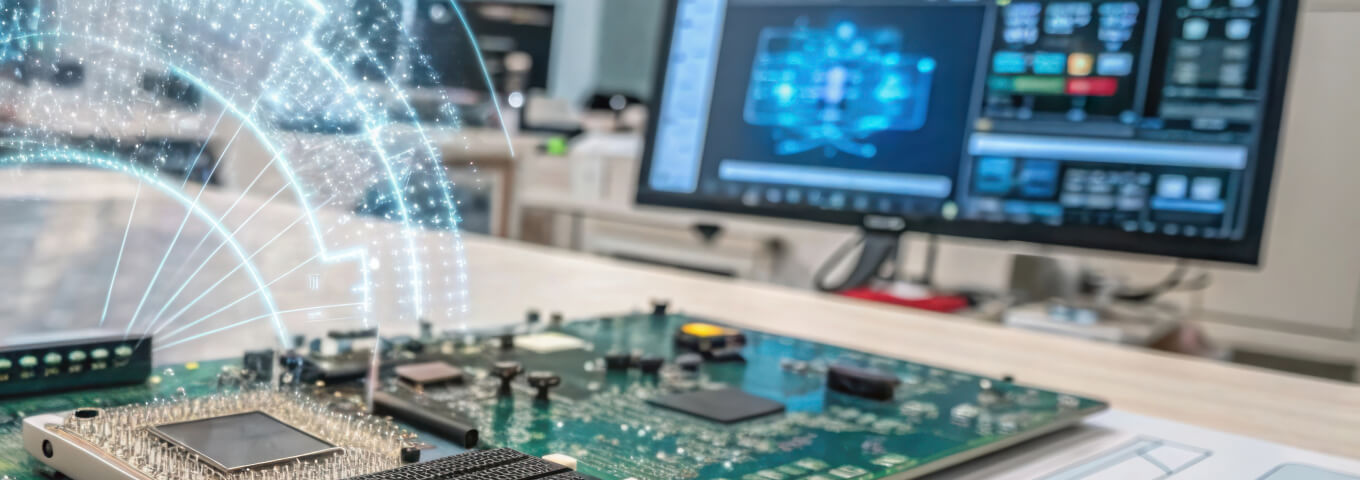 検査システムを製作している写真
