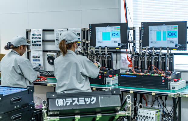 検査をしている写真